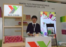 Mrs Jennifer Wang (general manager) at Yantai Yuyi Fruit & Vegetable foodstuff Co., Ltd. Apple is their main product.